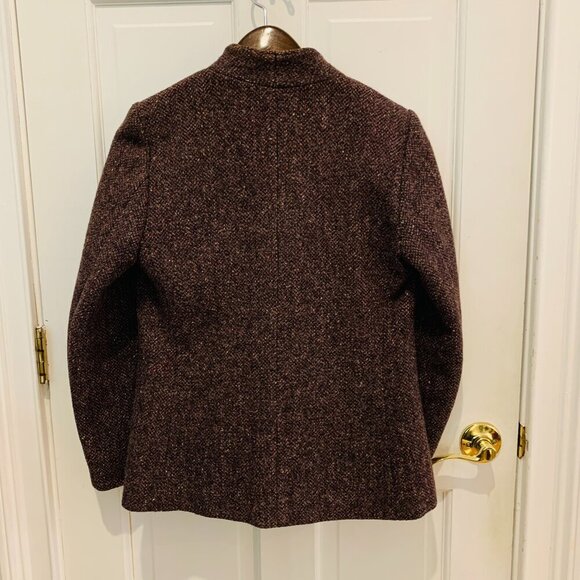 Vintage LARRY LEVINE Tweed BLAZER SIZE Small LINED IN RED - Picture 2 of 16